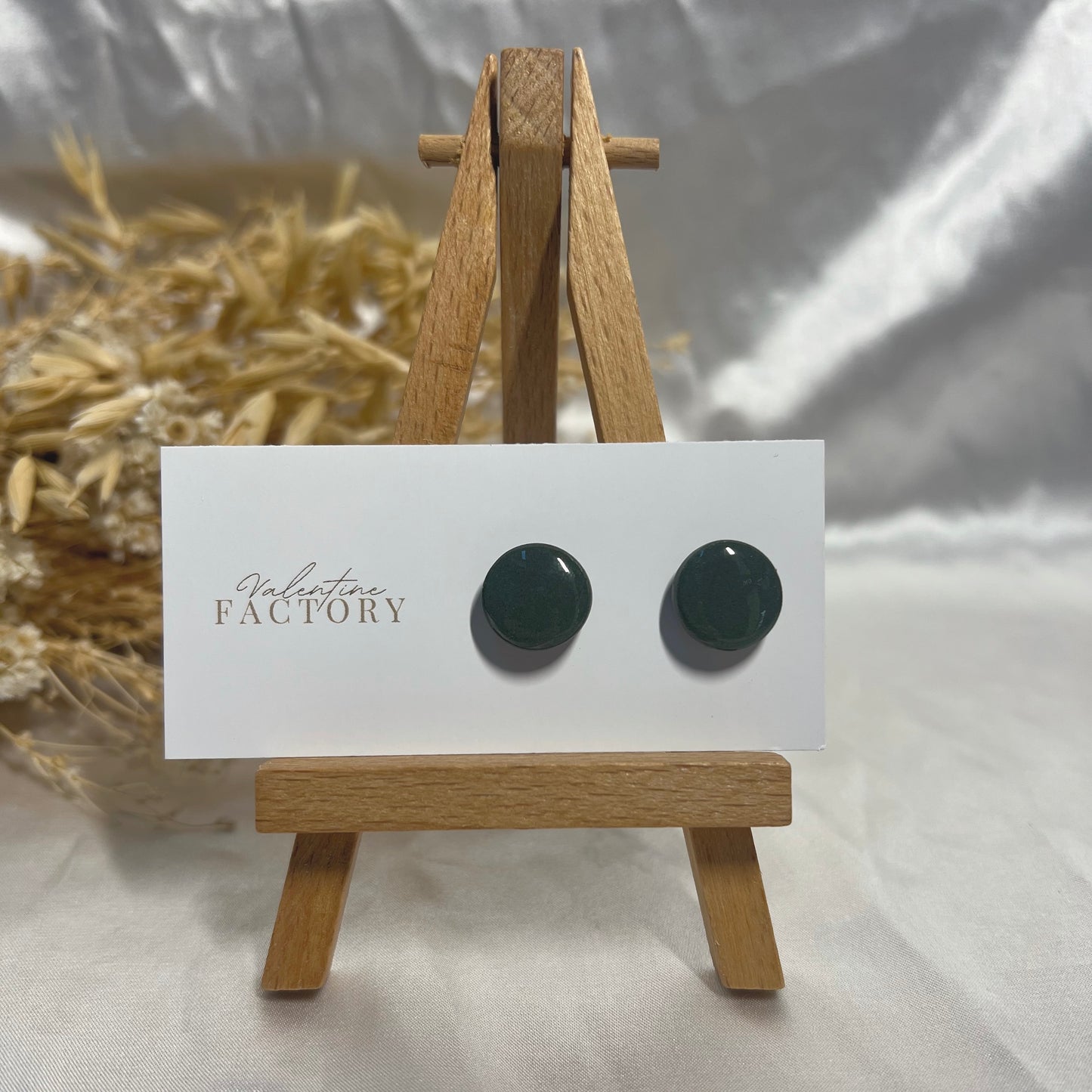 Collection Noël - « rond glossy » vert foncé