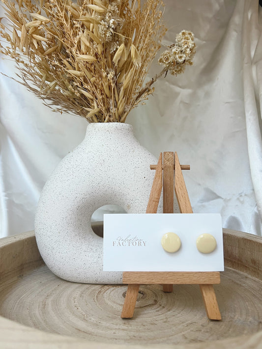 Collection « PASTEL » - « rond glossy »  jaune