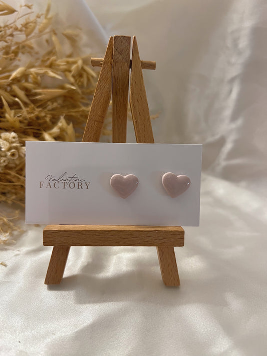 Collection « Octobre rose 2k25 » - cœurs glossy coton rose