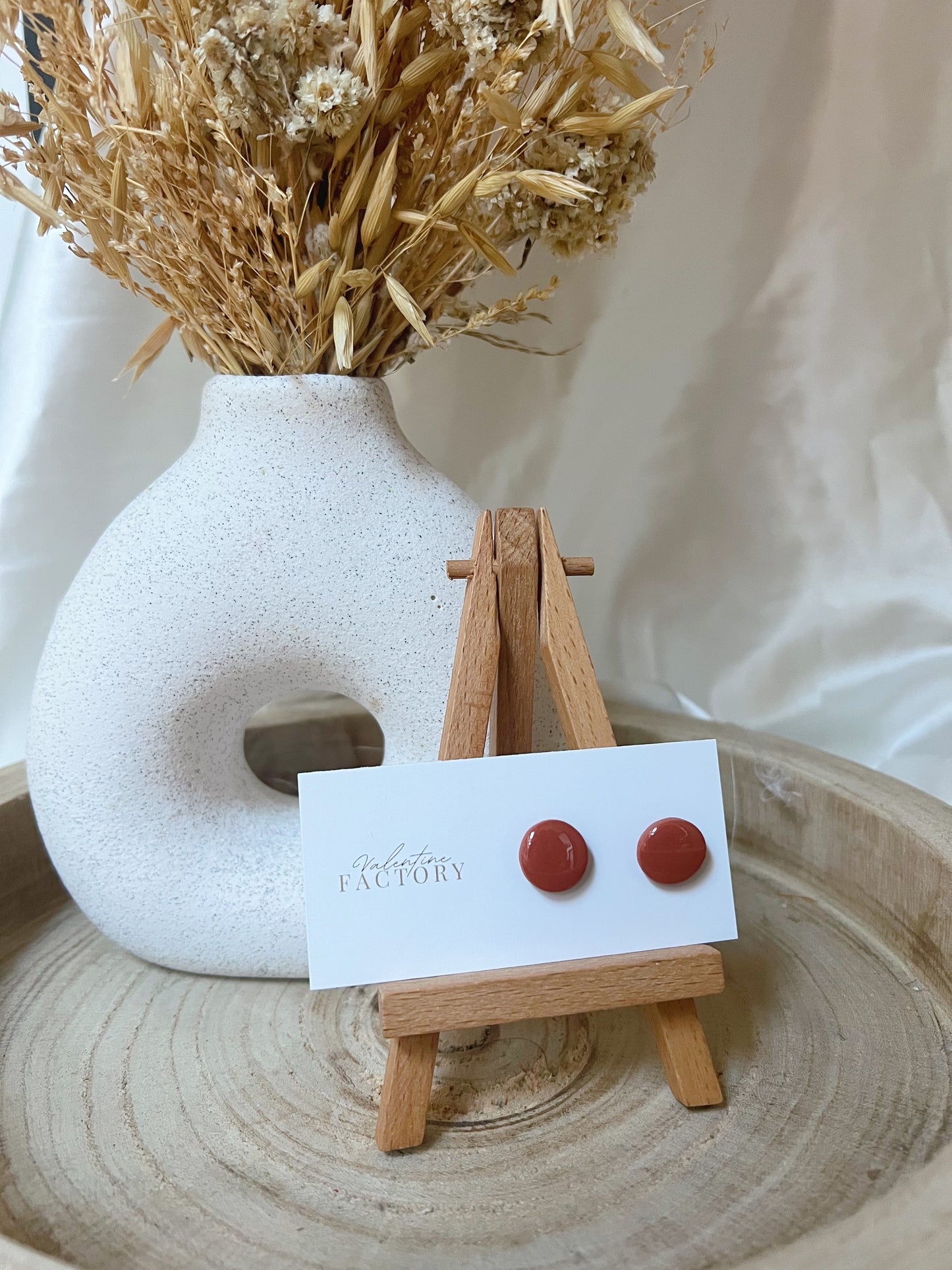 Collection « texas city » - rond glossy terracotta