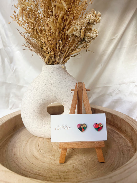 Collection « SPRING IS COMING » - puces « cœur glossy » terrazzo