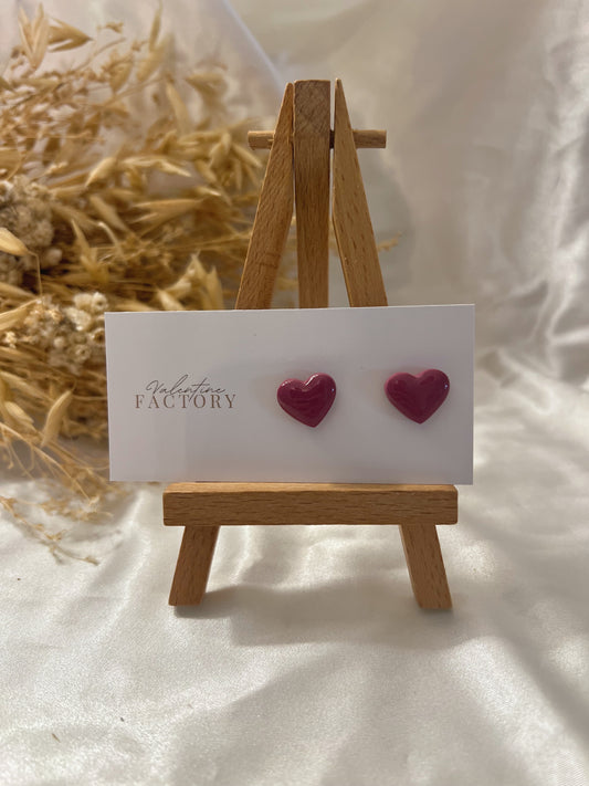 Collection « Octobre rose 2k25 » - cœurs glossy framboise