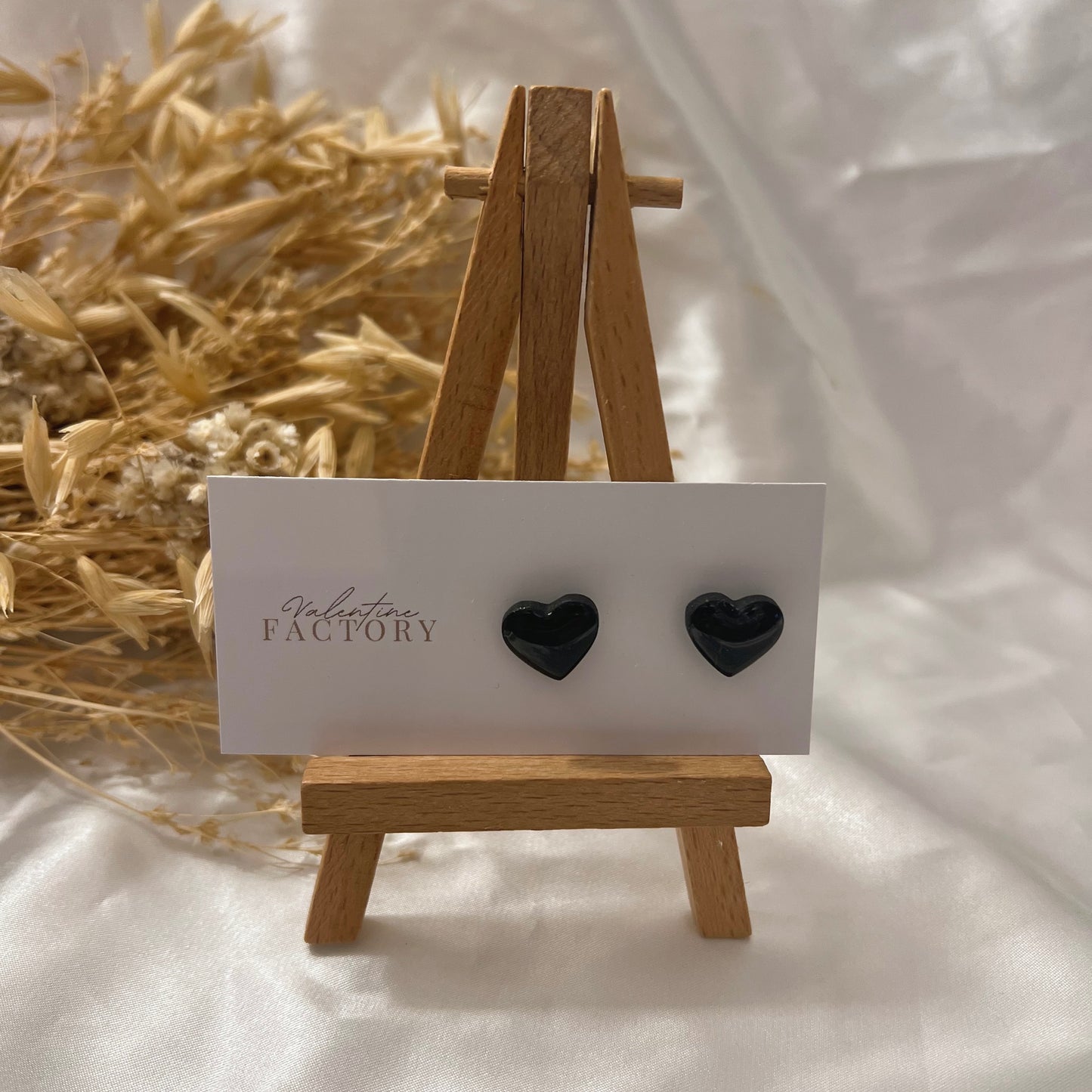 Puces « cœur glossy » - voir coloris