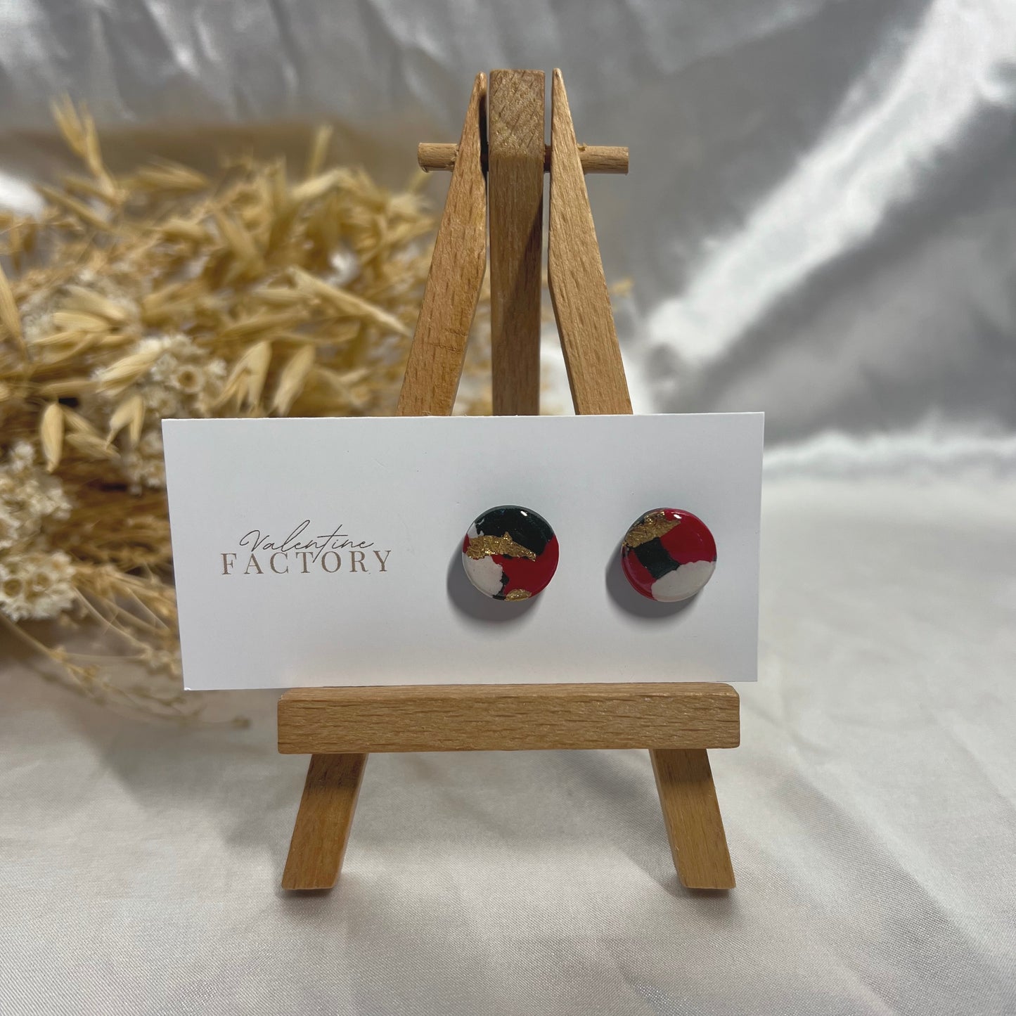 Collection de Noël -Puces « rond glossy » terrazzo