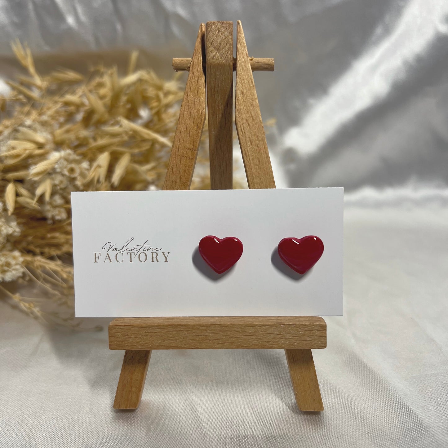 Collection de Noël -Puces « coeur glossy » voir coloris