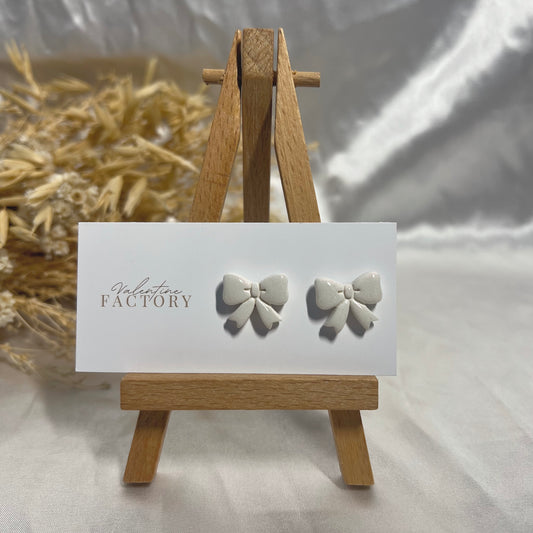 Collection Noël - « noeud glossy » blanc