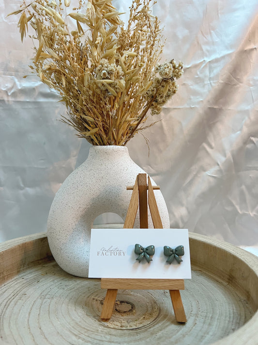 Collection « Sauge » - « noeud glossy » vert